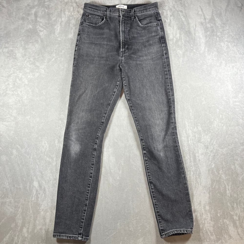 AGOLDE Pinch Waist High Rise Skinny Jeans Washed Black Size 27 A185-1274